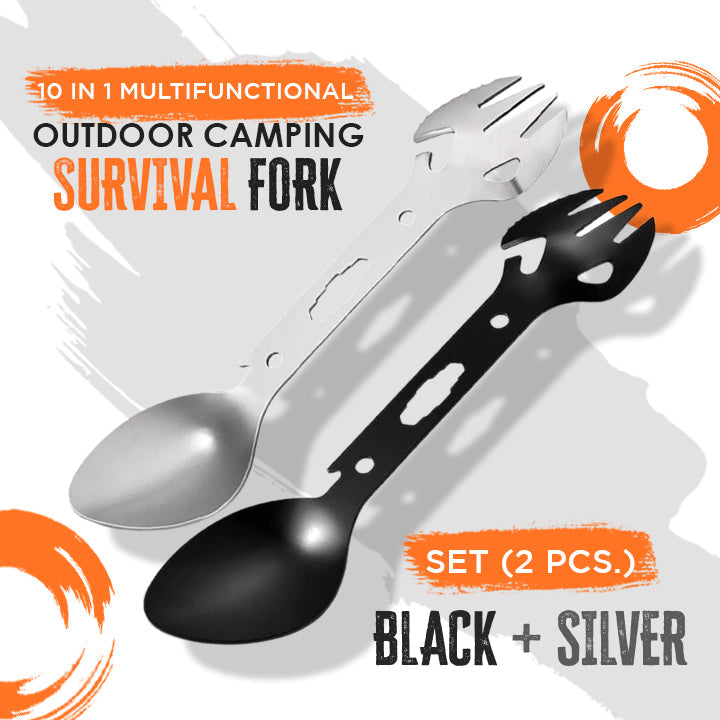 10 In 1 Multifunctional Outdoor Camping Survival Fork
